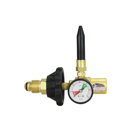 Gentec BALLON FILLER REGULATORS, Balloon Filler Regulator, Hand Tight, CGA580 w/ Gauge 230HG